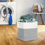 COMFY-HOMI 3PACK Cotton Rope Square Basket with Handles for Shelves|Dog Toy Bin and Storage|Baby Gift|Shoe Organizer|New 11" x 11" x 11" for Living Room - Image 2