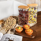 D2scrma 56oz/1.8Qt Rectangle Glass Storage Containers with Lids 3-Pack - Image 6
