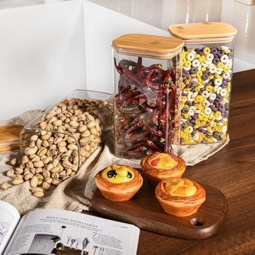 D2scrma 56oz/1.8Qt Rectangle Glass Storage Containers with Lids 4-Pack - Image 6