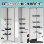 KEGII Corner Shower Caddy Tension Pole, Stainless Steel Shower Organizer - Image 7