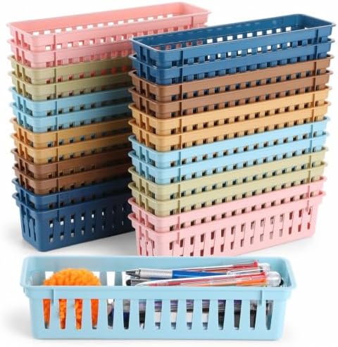 24 pcs Vintage Pencil Basket Dispenser for Classroom Pencil Holder for Desk by gisgfim