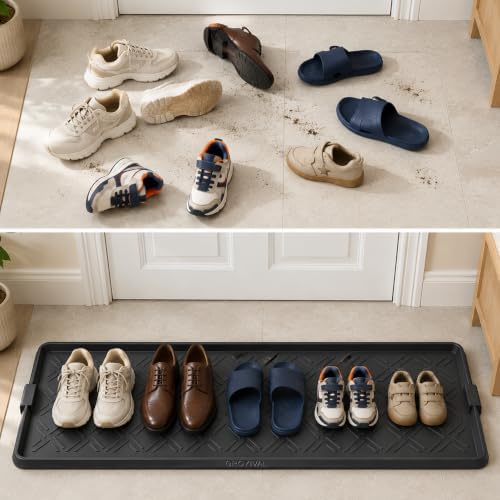 Boot Tray for Entryway, Rubber Shoe Mat, Waterproof Shoe Tray - Image 3