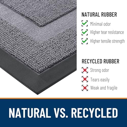 OLANLY Front Door Mat Outside 35x23, All-Season Heavy-Duty Rubber Doormat - Image 3