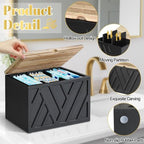 Tampon Holder for Bathroom Decor, Feminine Product Organizer with Lid and Drawer, Shark Week Tampon Storage, Wood Pad and Tampon Organizer for Toilet Organizer, Bathroom Accessories Box for Girl Stuff - Image 6