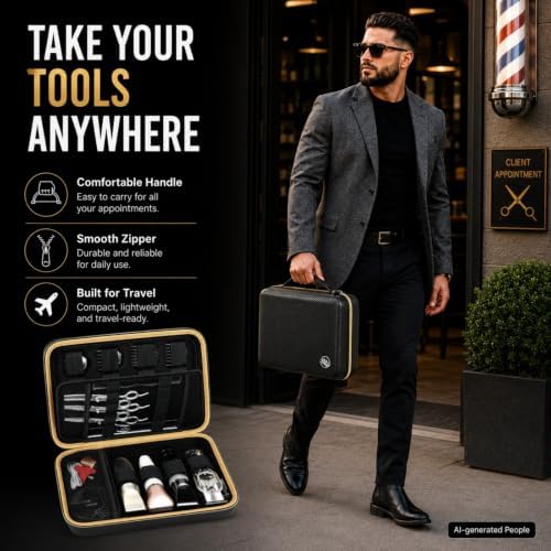 Boobowl Hard Case for Hair Clippers, Barber Tool Organizer for Home&Travel - Image 7