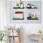 Blulu 10 Pcs 12" Gridwall Knife Shelf Bracket with Lip Metal Wire Gridwall Brackets Hooks Grid Wall Panels Hanger Heavy Duty Shelf Grid Wall Accessories for Home Business Boutique Display (White) - Image 6