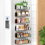 HuggieGems Metal Magnetic Spice Rack for Refrigerator Clear, 6 Pack by HuggieGems