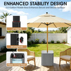 BoYata Outdoor Umbrella Side Table, 2-in-1 Patio Table with Umbrella Hole - Image 3
