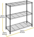 Whitmor 3 Tier Shelving Unit, Metal Shelving, Adjustable Wire Shelving - Image 3
