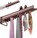 Sliding Tie Rack Hanger for Closet, 20 Tie Pull Out Belt Rack Organizer by xiiw
