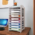 Natwind 10-Tier Office File Organizer For Desk,Paper Sorter,White by Natwind