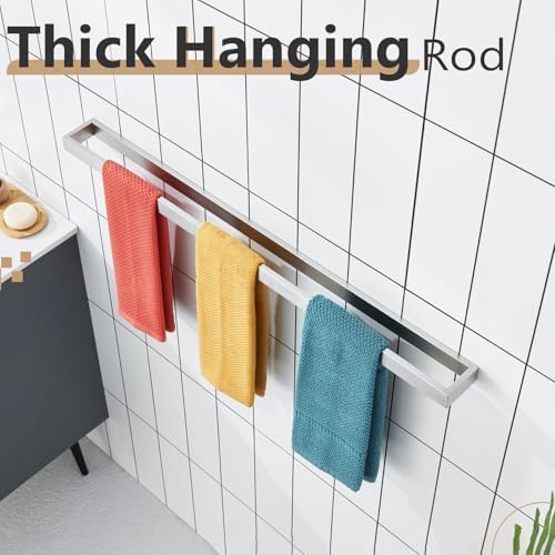 KOKOSIRI Towel Bar Brushed Nickel Bath Towel Hanger Holder 32-Inch Kitchen Rack Stainless Steel for Bathroom Hardware Wall Mount, 1 Pack B4008BR-L32 - Image 6