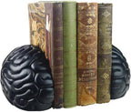Brain Bookends Office Decorative Bookends for Shelves Heavy Bookends Book Stoppers Book Holders for Desk Decoration (Black) - Image 2