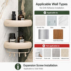 Corner Shower Caddy Adhesive, No Drilling Shower Organizer Shelf - Image 4