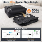 3PCS Vacuum Bags for Travel with Pump, Reusable, Waterproof, Black - Image 3