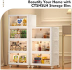CTSNSLH 4 Tier Plastic Storage Bins with Lid 36QT - Stackable Storage Bins - Image 2