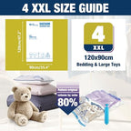 XXL Jumbo Vacuum Seal Storage Bags Extra Large for Clothing Bedding - Image 2