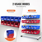 VEVOR Plastic Storage Bins 12 Pack (11 x 5 x 5-Inch), Hanging Stackable Storage Organizer Bins, Heavy Duty Stacking Containers for Closet, Garage, Office, Home, Pantry or Small Parts Organization - Image 3