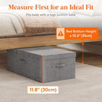 Lifewit 100L Under Bed Storage Containers, 11.8 Inch Tall Underbed Clothes Storage Organizer Bin with Sturdy Sidewalls, Bottom, 3 Lids, Deep Storage Drawer for Clothes, Shoes, Blankets, Pillows 2 Pack - Image 2