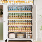 3-Tier Extra-Long Expandable Bamboo Can Rack for Pantry, Holds 45 Cans - Image 5