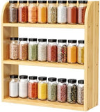 ROMGUAR CRAFT 3 Tier Bamboo Spice Rack Countertop or Wall Mounting, Natural by ROMGUAR+CRAFT