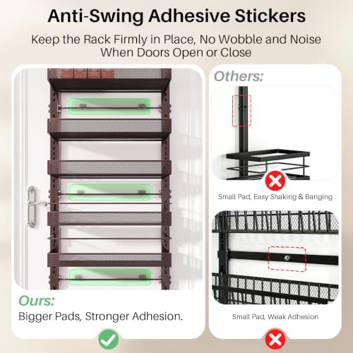 SNTD 8 Tiers Over the Door Organizer, 17" W x 6" D x 69" H, Bronze - Image 6