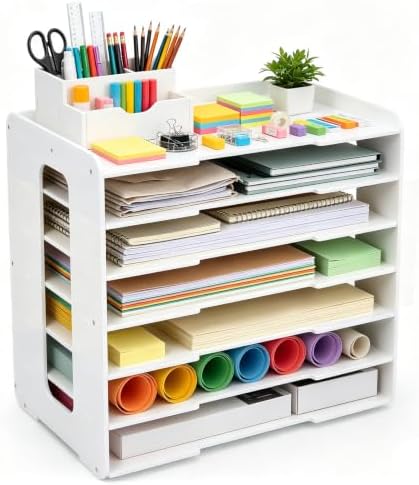 11X17 Construction Paper Organizer for Desk PVC Scrapbook Storage by Unknown