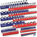 SEDY 12-Piece 1/4" 3/8" 1/2"-Drive SAE & Metric Magnetic Socket Organizer Set (Holds 143 Sockets) -Detachable Tool Tray with 5mm Magnetic Base for Garage/Home(Sockets Not Included) by SEDY