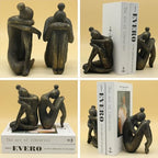 Lukitas Unique Decorative Girl Thinker Bookends, Book Holder, Resin 6.5'' - Image 2
