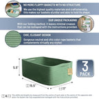 Woven Rope Baskets for Organizing, 3 Pack, 15.5 x 11 x 5.5" Storage Bins - Image 2