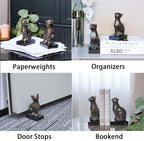 Newman House Studio Cat Bookends - 2.8 LBS Decorative Book Ends for Shelf - Image 6