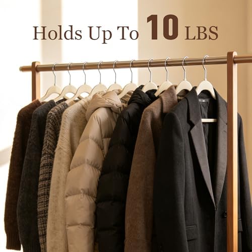 Velvet Hangers 100 Pack, 17.5" Non-Slip Clothes Hangers, Ivory - Image 6