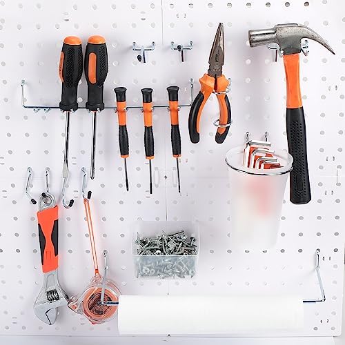 Zubebe 106 Pcs Pegboard Hooks Assortment with Bins, Silver, Clear - Image 7
