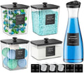 3+1+1 Pack Laundry Pods Container & Dryer Sheet Holder with Lid, Black by galasily