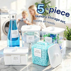 3+1+1 Pack White Laundry Pods Container & Dryer Sheet Holder - Image 5