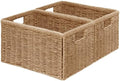 Vagusicc 2 Packs Large Wicker Storage Basket, Closet Storage Baskets Bins for Shelves, Decorative Collapsible Baskets for Organizing Clothes Toy Nursery Bathroom Organizers and Storage, Natural by Vagusicc