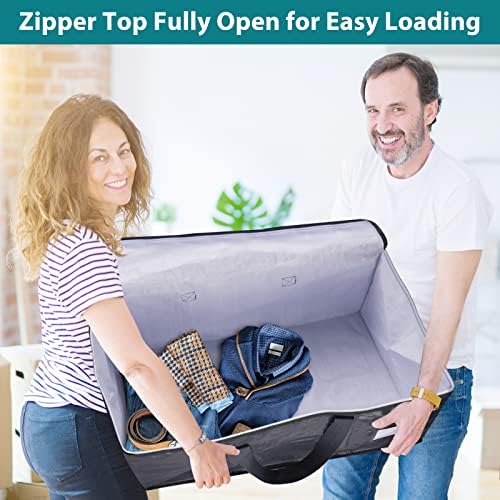 Fabspace Heavy Duty Moving Bags, 125L Collapsible Storage Totes, 6-Pack - Image 4