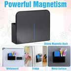 20 Pack Magnetic Dry Erase Marker Holder Bulk Whiteboard Magnetic Marker Holder Pen Pencil Organizer for Classroom Whiteboard Refrigerator Locker Storage (Black) - Image 4