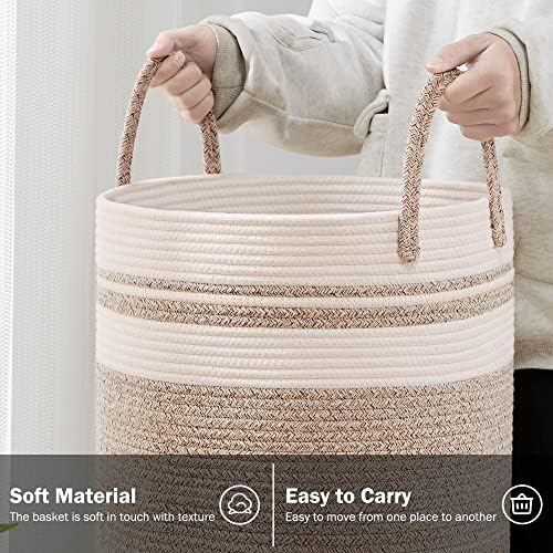 YOUDENOVA Woven Laundry Hamper Basket, 100L Tall Laundry Basket - Image 3