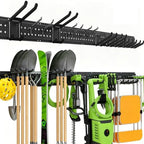 Garage Tool Organizer Wall Mount, 66 Inch Heavy Duty Garage Organization System with 13 Adjustable Hooks, Garden Tool Storage Rack for Garage, Yard & Shed, Holds Up to 520 lbs by Unknown