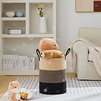 VIPOSCO 58L Tall Woven Laundry Basket Hamper, Brown Black - Image 2