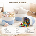 ECDYQXVU 15x10x9 Inch Woven Cotton Rope Storage Basket, 3 Pack - Image 5
