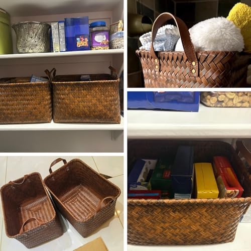 GIB Wicker Woven Storage Baskets for Organizing Blankets Laundry Shelves - Image 7