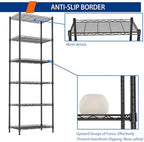 REGILLER 6 Wire Shelving Steel Storage Rack Adjustable Unit Shelves for Laundry Bathroom Kitchen Pantry Closet(Black,11.7" D x 21.4" W x 63" H) - Image 6
