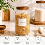 CONNOO 3Pcs-93oz Large Cereal Containers Storage with Acacia Wood Lids - Image 5