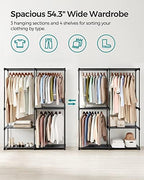 SONGMICS Portable Closet, Storage Organizer, 54.3 x 16.9 x 71.7 Inches - Image 6