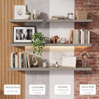 72 Inch Floating Shelves for Wall 2 Pack, Wood Wall Bathroom Shelves - Image 7