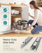 SONGMICS Pull Out Cabinet Organizer 17.3W x 21.3" D, Easy Pull-Out - Image 5