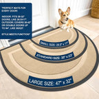 OLANLY Half Circle Front Door Mat Outside 47x23 All-Season Rubber Doormat - Image 2