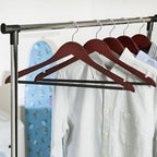 Honey-Can-Do No Slip Wooden Coat Hangers, Cherry Wood, 24-Pack - Image 2